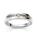 Bague argent 925 diamant ambr&eacute;