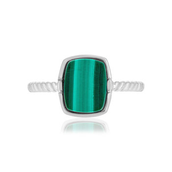 Bague argent 925 malachite