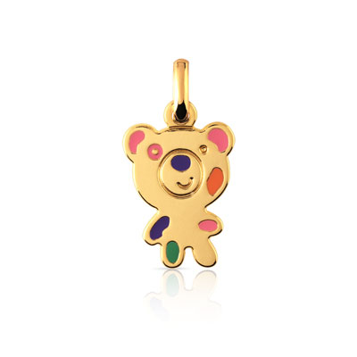 Pendentif plaqué or laque