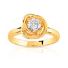 Bague plaqué or zirconia