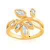 Bague plaqué or zirconia