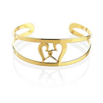 Bracelet jonc plaqu&eacute; or