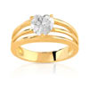 Bague plaqué or zirconia