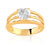 Bague plaqu&eacute; or zirconia