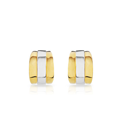Boucles d'oreilles plaqué or 2 tons