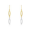 Boucles d'oreilles plaqué or 2 tons
