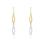 Boucles d&rsquo;oreilles plaqu&eacute; or 2 tons