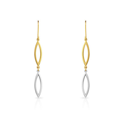Boucles d'oreilles plaqué or 2 tons