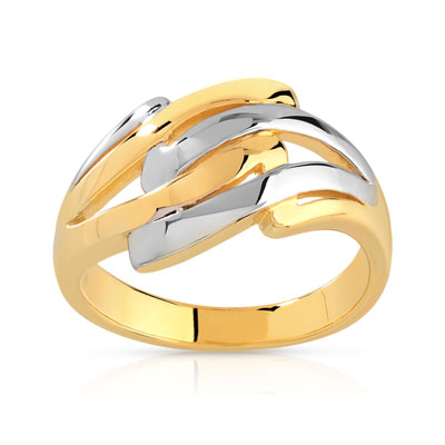 Bague plaqué or 2 tons