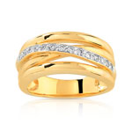 Bague plaqu&eacute; or 2 tons zirconia