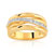 Bague plaqu&eacute; or 2 tons zirconias