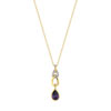 Collier plaqué or 2 tons zirconia
