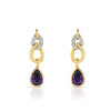 Boucles d'oreilles plaqué or 2 tons zirconia