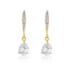 Boucles d'oreilles plaqué or 2 tons zirconia