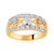 Bague plaqu&eacute; or 2 tons zirconias