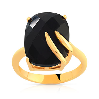 Bague plaqué or zirconia