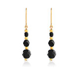 Boucles d&rsquo;oreilles plaqu&eacute; or pierre imitation