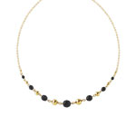 Collier plaqu&eacute; or pierre imitation