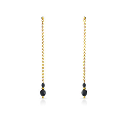 Boucles d'oreilles plaqué or pierres imitation