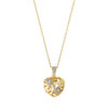 Collier plaqué or 2 tons zirconia