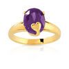 Bague plaqué or zirconia