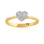 Bague plaqué or 2 tons zirconia