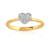Bague plaqu&eacute; or 2 tons zirconias