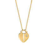 Pendentif plaqu&eacute; or zirconia