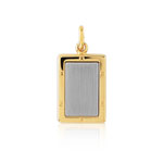 Pendentif plaqu&eacute; or et acier