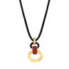 Collier plaqué or corail résine