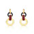 Boucles d&rsquo;oreilles plaqu&eacute; or corail r&eacute;sine