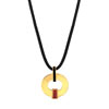 Collier plaqué or corail résine