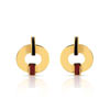 Boucles d'oreilles plaqué or corail résine