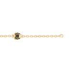 Bracelet plaqué or onyx laque