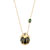 Collier plaqu&eacute; or onyx laque