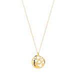 Collier plaqu&eacute; or zirconia