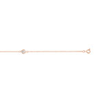 Bracelet plaqu&eacute; or rose zirconia