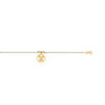 Bracelet plaqu&eacute; or cordon coton beige