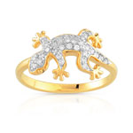 Bague plaqu&eacute; or 2 tons zirconia