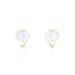 Boucles d&rsquo;oreilles plaqu&eacute; or nacre