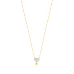 Collier plaqu&eacute; or 2 tons zirconia