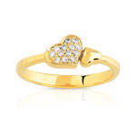 Bague plaqu&eacute; or 2 tons zirconia