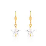 Boucles d&rsquo;oreilles plaqu&eacute; or cristal