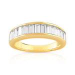 Bague plaqu&eacute; or zirconia