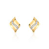Boucles d'oreilles plaqué or 2 tons zirconia