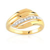 Bague plaqué or 2 tons zirconia
