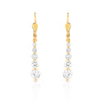 Boucles d&rsquo;oreilles plaqu&eacute; or cristal
