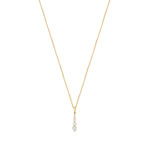 Collier plaqu&eacute; or cristal