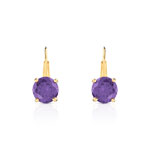 Boucles d&rsquo;oreilles plaqu&eacute; or zirconia