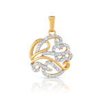 Pendentif plaqu&eacute; or 2 tons zirconia